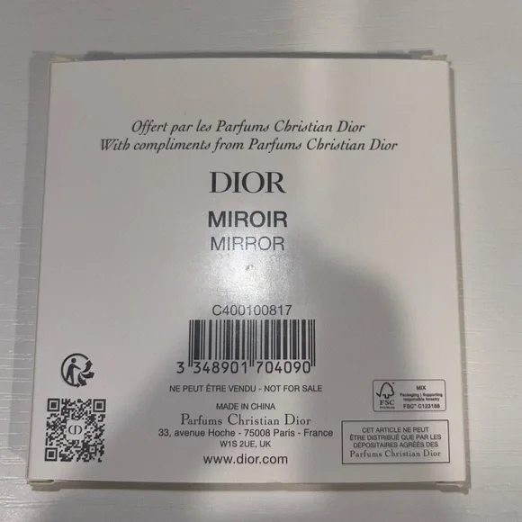 New Dior Navy Blue fabric mirror and case - Picture 3 of 10